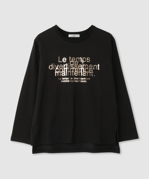 Mac-House(マックハウス)の「Idnes Le temps 箔プリントロンT(Tシャツ/カットソー・レディース・ブラック/サックスブルー/オフホワイト/レッド・FREE)」の13枚目の写真