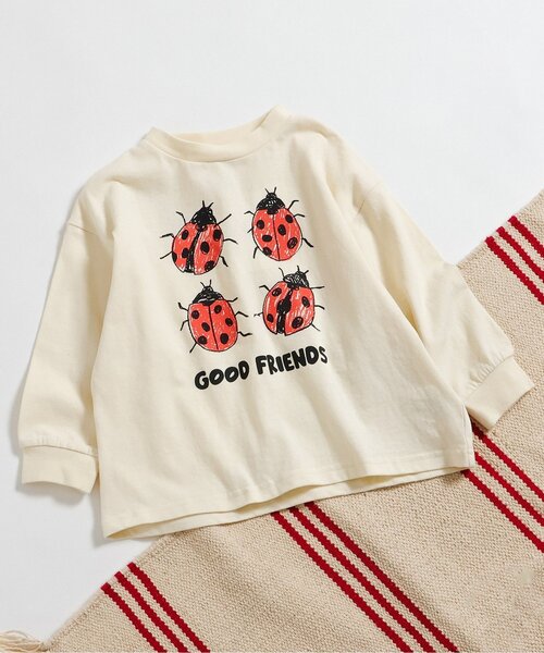 BREEZE（ブリーズ）の「お絵描きアートTシャツ_ジュニア対応（Tシャツ/カットソー・キッズ・ベージュ/アイボリー/サックスブルー・110/100/90/80/140/130/120）」の2枚目の写真