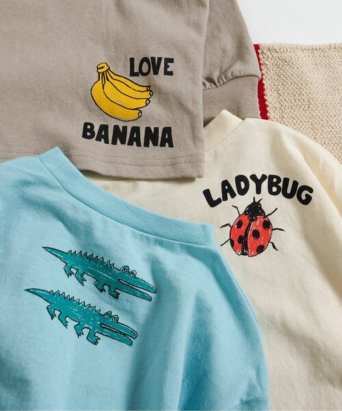 BREEZE（ブリーズ）の「お絵描きアートTシャツ_ジュニア対応（Tシャツ/カットソー・キッズ・ベージュ/アイボリー/サックスブルー・110/100/90/80/140/130/120）」の20枚目の写真