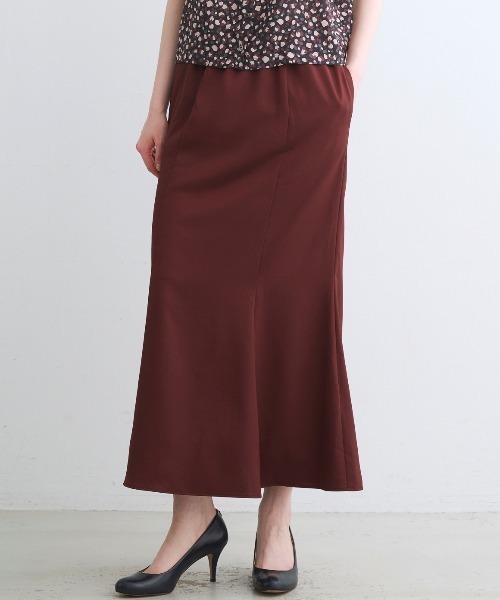 three dots(スリードッツ)の「シルキーツイル ナロウスカート(スカート・レディース・ブラック/ピンク/ボルドー・SMALL/MEDIUM)」の3枚目の写真