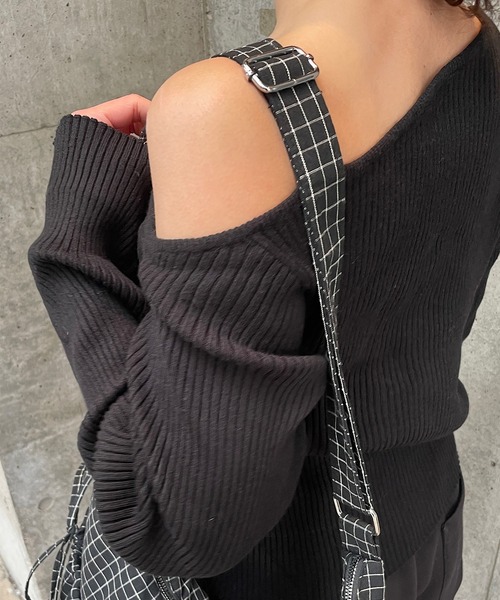 グラフチェック柄ワンショルダーボディバッグ（ボディバッグ/ウエスト