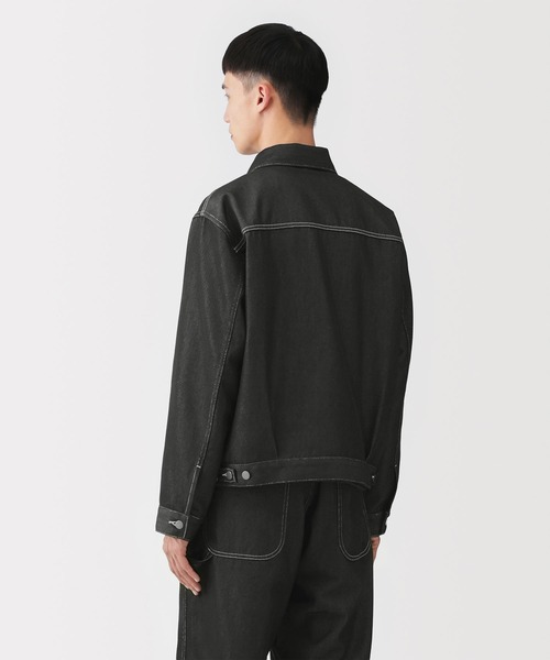 MUJI Labo(ムジラボ)の「〔MUJI Labo〕紳士 再生ポリエステルデニムジャケット(デニムジャケット・メンズ・ブラック/ダークネイビー・XL/L/M/S)」の9枚目の写真