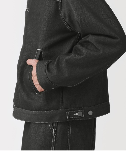 MUJI Labo(ムジラボ)の「〔MUJI Labo〕紳士 再生ポリエステルデニムジャケット(デニムジャケット・メンズ・ブラック/ダークネイビー・XL/L/M/S)」の11枚目の写真