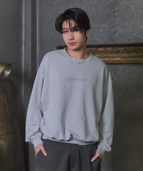 Confirm（コンファーム）の「『Confirm』 Logo Embroidery Crew Sweat / 『Confirm』ロゴ刺繍クルースウェット メンズ レディース ユニセックス（スウェット・メンズ・チャコールグレー/ブラック/スカイブルー・M/L）」の9枚目の写真