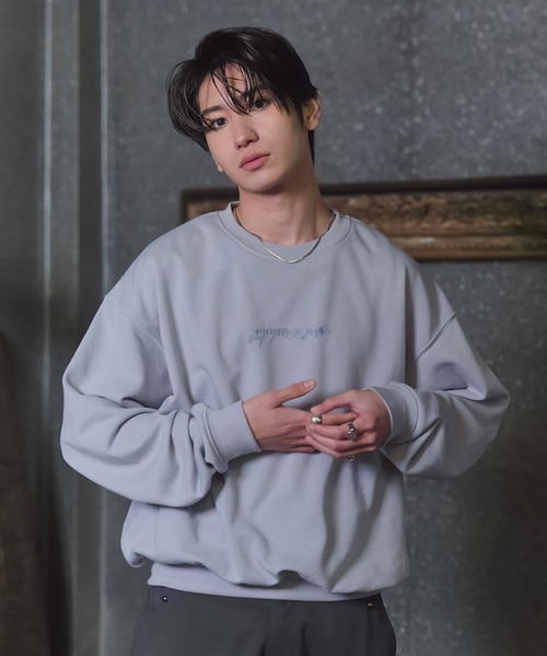 Confirm（コンファーム）の「『Confirm』 Logo Embroidery Crew Sweat / 『Confirm』ロゴ刺繍クルースウェット メンズ レディース ユニセックス（スウェット・メンズ・チャコールグレー/ブラック/スカイブルー・M/L）」の10枚目の写真