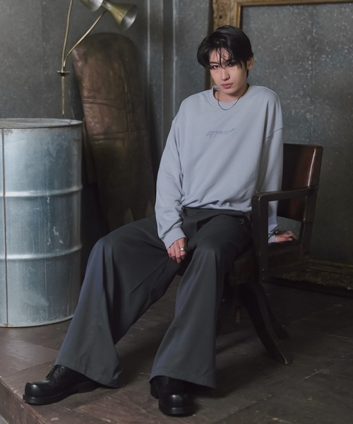 Confirm（コンファーム）の「『Confirm』 Logo Embroidery Crew Sweat / 『Confirm』ロゴ刺繍クルースウェット メンズ レディース ユニセックス（スウェット・メンズ・チャコールグレー/ブラック/スカイブルー・M/L）」の16枚目の写真