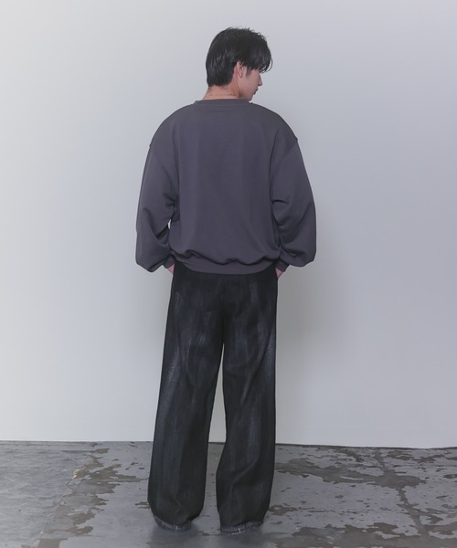 Confirm（コンファーム）の「『Confirm』 Logo Embroidery Crew Sweat / 『Confirm』ロゴ刺繍クルースウェット メンズ レディース ユニセックス（スウェット・メンズ・チャコールグレー/ブラック/スカイブルー・M/L）」の5枚目の写真