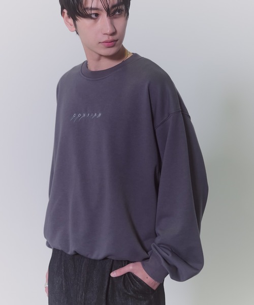 Confirm（コンファーム）の「『Confirm』 Logo Embroidery Crew Sweat / 『Confirm』ロゴ刺繍クルースウェット メンズ レディース ユニセックス（スウェット・メンズ・チャコールグレー/ブラック/スカイブルー・M/L）」の19枚目の写真