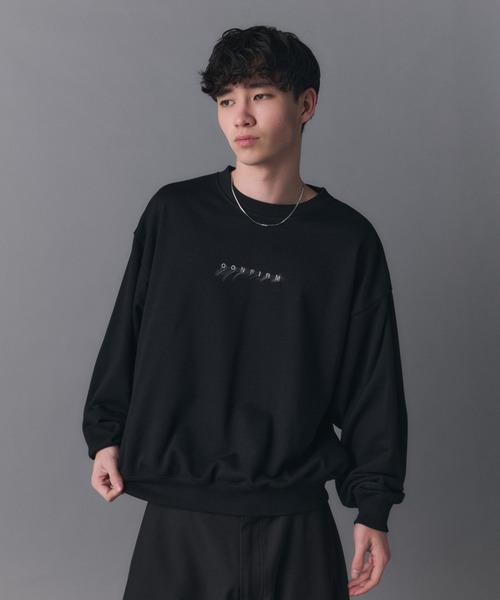 Confirm（コンファーム）の「『Confirm』 Logo Embroidery Crew Sweat / 『Confirm』ロゴ刺繍クルースウェット メンズ レディース ユニセックス（スウェット・メンズ・チャコールグレー/ブラック/スカイブルー・M/L）」の21枚目の写真