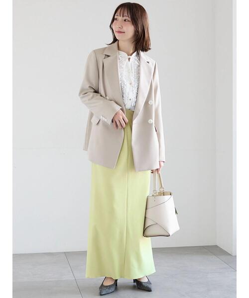 Te chichi（テチチ）の「フロントフリルキーネックブラウス（シャツ/ブラウス・レディース・ミント/グレー/オフホワイト・F）」の4枚目の写真