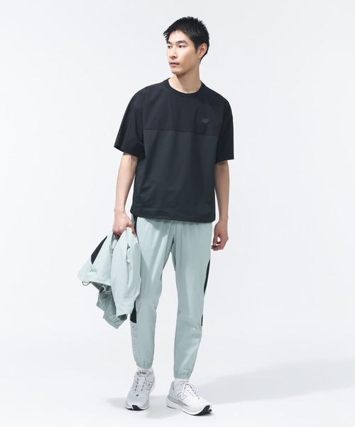 NEW BALANCE（ニューバランス）の「【別注】ニューバランス New Balance ファブリックコンビウーブンTシャツ 限定コラボ（Tシャツ/カットソー・メンズ・ブラック/グレー・M/L/LL/S/3L）」の11枚目の写真