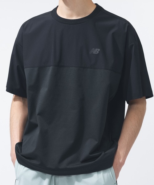 NEW BALANCE（ニューバランス）の「【別注】ニューバランス New Balance ファブリックコンビウーブンTシャツ 限定コラボ（Tシャツ/カットソー・メンズ・ブラック/グレー・M/L/LL/S/3L）」の13枚目の写真