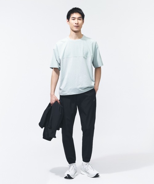 NEW BALANCE（ニューバランス）の「【別注】ニューバランス New Balance ファブリックコンビウーブンTシャツ 限定コラボ（Tシャツ/カットソー・メンズ・ブラック/グレー・M/L/LL/S/3L）」の6枚目の写真