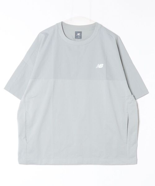 NEW BALANCE（ニューバランス）の「【別注】ニューバランス New Balance ファブリックコンビウーブンTシャツ 限定コラボ（Tシャツ/カットソー・メンズ・ブラック/グレー・M/L/LL/S/3L）」の8枚目の写真