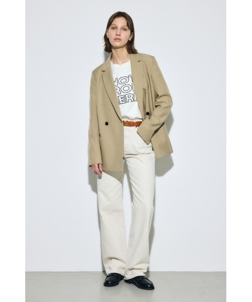 AZUL by moussy（アズールバイマウジー）の「AZUL DENIM ストレートデニム（デニムパンツ・レディース・アイボリー/ライトブルー・24inch/25inch/26inch/27inch）」の4枚目の写真