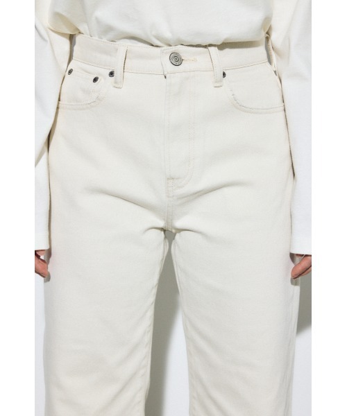 AZUL by moussy（アズールバイマウジー）の「AZUL DENIM ストレートデニム（デニムパンツ・レディース・アイボリー/ライトブルー・24inch/25inch/26inch/27inch）」の8枚目の写真