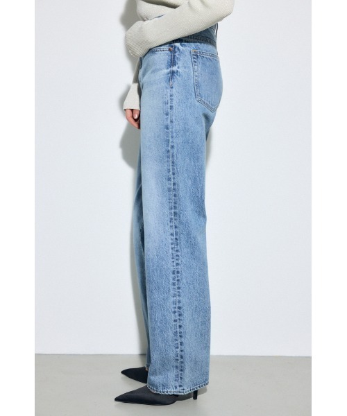 AZUL by moussy（アズールバイマウジー）の「AZUL DENIM ストレートデニム（デニムパンツ・レディース・アイボリー/ライトブルー・24inch/25inch/26inch/27inch）」の13枚目の写真