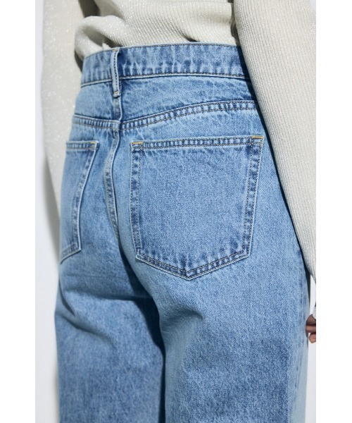 AZUL by moussy（アズールバイマウジー）の「AZUL DENIM ストレートデニム（デニムパンツ・レディース・アイボリー/ライトブルー・24inch/25inch/26inch/27inch）」の18枚目の写真