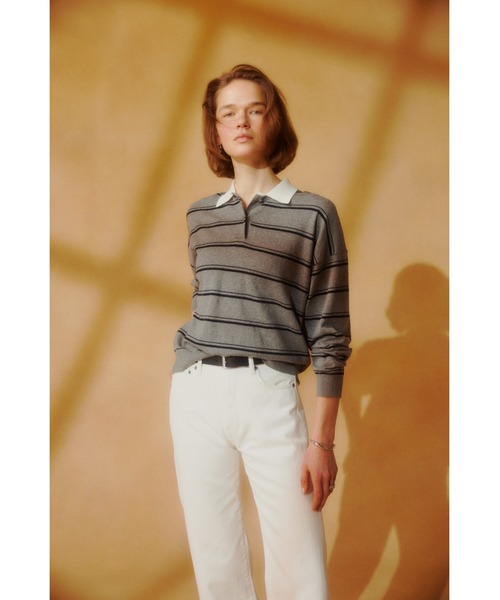 AZUL by moussy(アズールバイマウジー)の「【シリーズ累計最速で1,000本突破!】【サイズ,身長別画像あり】AZUL DENIM ストレートデニム(デニムパンツ・レディース・アイボリー/ライトブルー・24inch/25inch/26inch/27inch)」の20枚目の写真