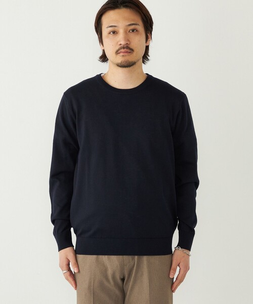SHIPS Colors(シップス カラーズ)の「SHIPS Colors:〈洗濯機可能〉14ゲージ 天竺 クルーネック ニット(ニット/セーター・メンズ・ライトグレー/ダークグレー/ロイヤルブルー/ネイビー・MEDIUM/LARGE/X-LARGE)」の18枚目の写真