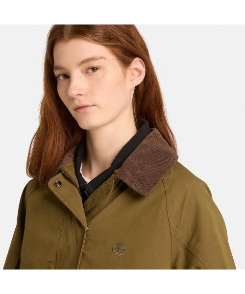 Timberland(ティンバーランド)の「ウォータープルーフ バーン コート レディース(防水)(カバーオール・レディース・ダークオリーブ・SMALL/MEDIUM/LARGE)」の3枚目の写真