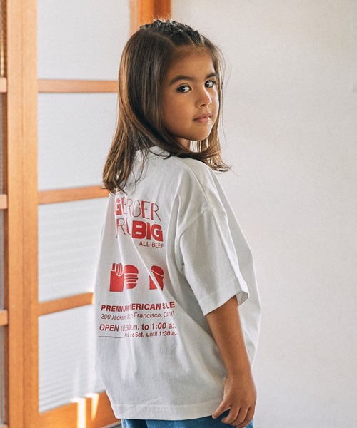 GENERATOR(ジェネレーター)の「ジェネレーター BIG BURGER Tシャツ(Tシャツ/カットソー・キッズ・ホワイト/ピンク/ブラック・M/L/XL)」の1枚目の写真