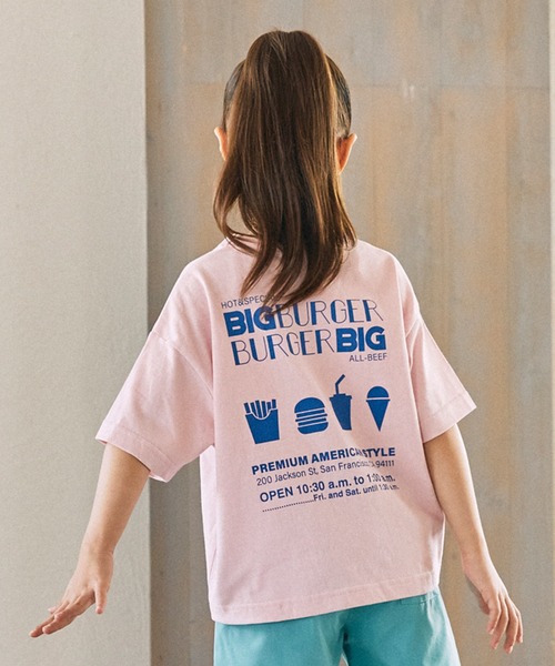 GENERATOR(ジェネレーター)の「ジェネレーター BIG BURGER Tシャツ(Tシャツ/カットソー・キッズ・ホワイト/ピンク/ブラック・M/L/XL)」の3枚目の写真