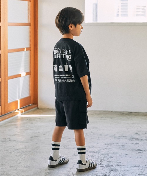 GENERATOR(ジェネレーター)の「ジェネレーター BIG BURGER Tシャツ(Tシャツ/カットソー・キッズ・ホワイト/ピンク/ブラック・M/L/XL)」の8枚目の写真