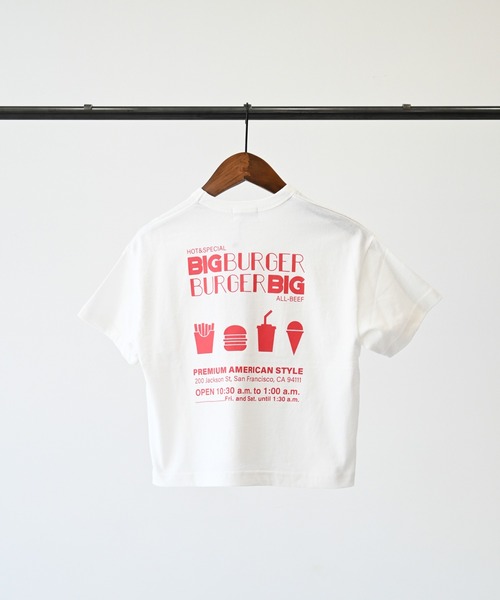 GENERATOR(ジェネレーター)の「ジェネレーター BIG BURGER Tシャツ(Tシャツ/カットソー・キッズ・ホワイト/ピンク/ブラック・M/L/XL)」の17枚目の写真