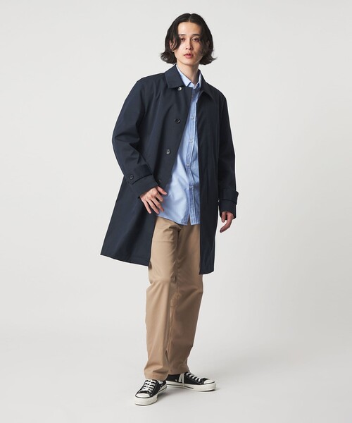 A DAY IN THE LIFE UNITED ARROWS(アデイインザライフユナイテッドアローズ)の「ツイル ステンカラーコート-撥水・防風-<A DAY IN THE LIFE>(ステンカラーコート・メンズ・ベージュ/ネイビー・M/S/L)」の4枚目の写真