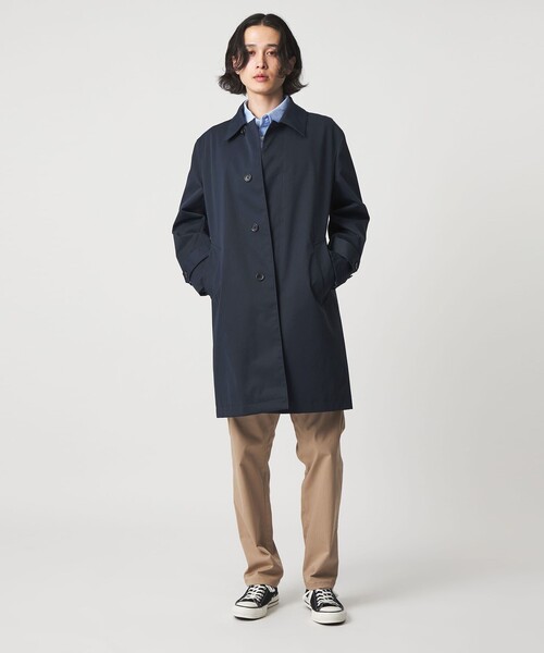 A DAY IN THE LIFE UNITED ARROWS(アデイインザライフユナイテッドアローズ)の「ツイル ステンカラーコート-撥水・防風-<A DAY IN THE LIFE>(ステンカラーコート・メンズ・ベージュ/ネイビー・M/S/L)」の5枚目の写真