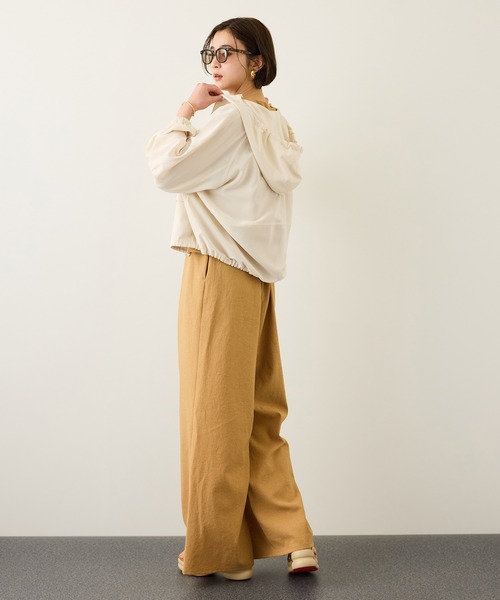 ROPE'(ロペ)の「【DEWEIGHT'(デューエイト)】シアーマウンテンパーカー/イージーケア(マウンテンパーカー・レディース・オフホワイト/ダークブラウン・FREE)」の12枚目の写真