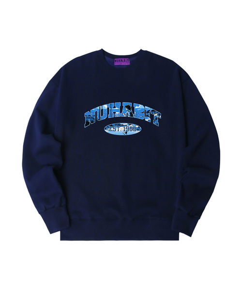 NUHABIT（ニューハビット）の「N/H BLUE RIDE オーバーサイズ 裏起毛 スウェット (GOM4-5NH1343)（スウェット・メンズ・グレー/ブラック/アイボリー/ネイビー/ホワイト/ライトグレー・MEDIUM/LARGE/X-LARGE）」の6枚目の写真