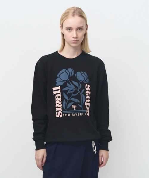 Muel Chic（ミュエルシック）の「Step sweat CS　ステップスウェットカットソー（スウェット・レディース・ベージュ/ネイビー/杢グレー/ブラック・FREE）」の2枚目の写真
