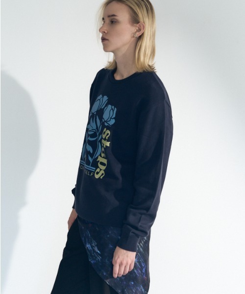 Muel Chic（ミュエルシック）の「Step sweat CS　ステップスウェットカットソー（スウェット・レディース・ベージュ/ネイビー/杢グレー/ブラック・FREE）」の11枚目の写真
