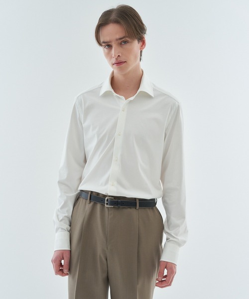 ESTNATION(エストネーション)の「ESTNATION / ジャージー ワイドスプレッドカラーシャツ(シャツ/ブラウス・メンズ・ホワイト・MEDIUM/LARGE/X-LARGE/XX-LARGE)」の8枚目の写真