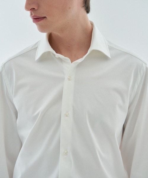 ESTNATION(エストネーション)の「ESTNATION / ジャージー ワイドスプレッドカラーシャツ(シャツ/ブラウス・メンズ・ホワイト・MEDIUM/LARGE/X-LARGE/XX-LARGE)」の9枚目の写真