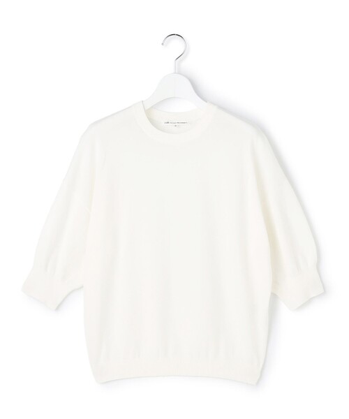 23区 L(ニジュウサンクオオキイサイズ)の「キュプラコットン プルオーバー ニット(ニット/セーター・レディース・ネイビー系/ホワイト系/黄土色系/スカイブルー系・46/44)」の18枚目の写真