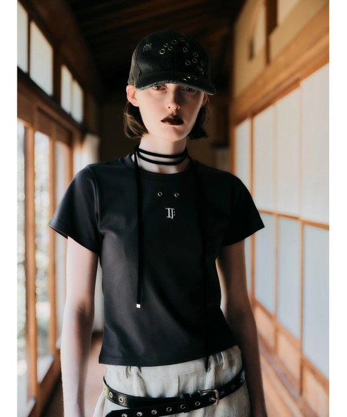 CREO STORE(クレオストア)の「【TAJEN:T】CONCEPT EYELET TEE/コンセプト アイレットTシャツ(Tシャツ/カットソー・レディース・チャコールグレー/ホワイト・2/1)」の10枚目の写真