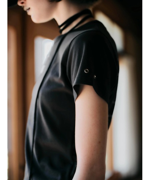 CREO STORE(クレオストア)の「【TAJEN:T】CONCEPT EYELET TEE/コンセプト アイレットTシャツ(Tシャツ/カットソー・レディース・チャコールグレー/ホワイト・2/1)」の12枚目の写真