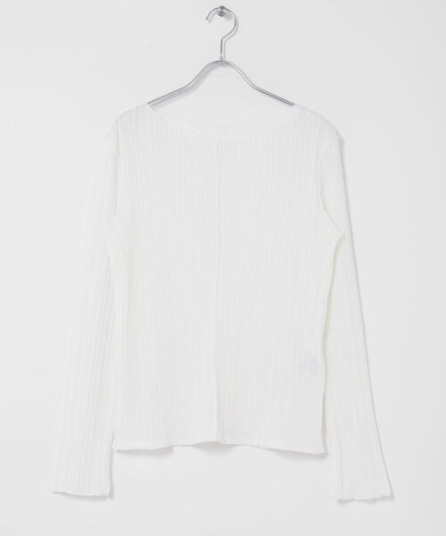 SENSE OF PLACE by URBAN RESEARCH（センスオブプレイスバイアーバンリサーチ）の「スラブシアープリーツトップ（Tシャツ/カットソー・レディース・ブラック/オフホワイト/ピンク・ONE）」の8枚目の写真