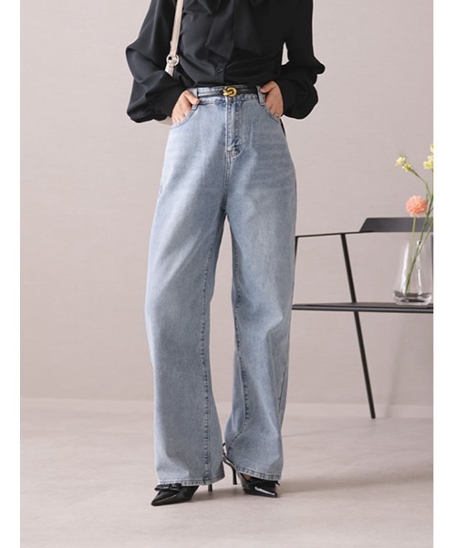 fifth(フィフス)の「ライトカラーストレートデニム(デニムパンツ・レディース・ライトブルー・M)」の2枚目の写真