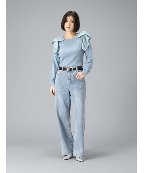 fifth(フィフス)の「ライトカラーストレートデニム(デニムパンツ・レディース・ライトブルー・M)」の6枚目の写真