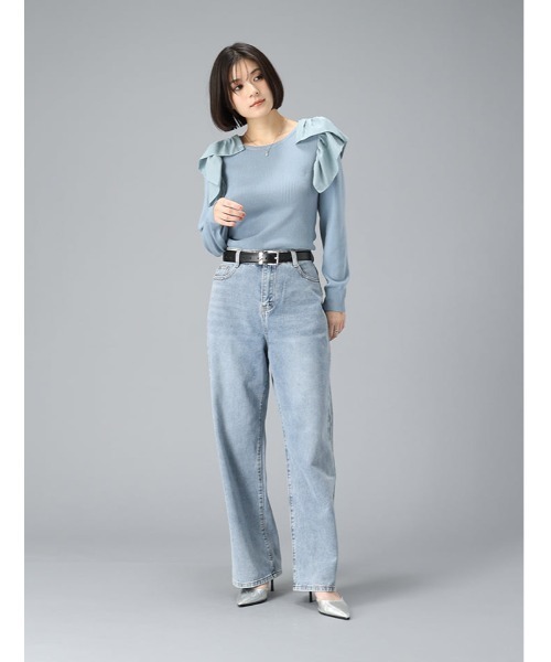 fifth(フィフス)の「ライトカラーストレートデニム(デニムパンツ・レディース・ライトブルー・M)」の7枚目の写真