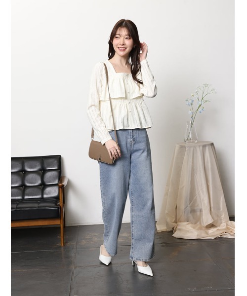 fifth(フィフス)の「ライトカラーストレートデニム(デニムパンツ・レディース・ライトブルー・M)」の13枚目の写真