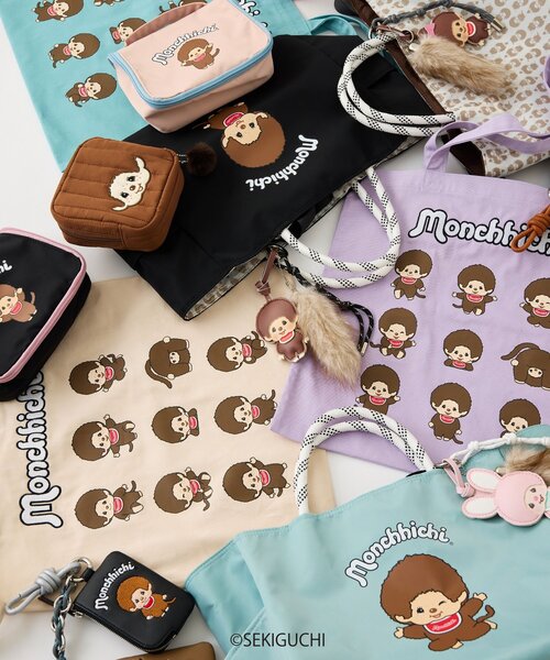 CIAOPANIC TYPY(チャオパニックティピー)の「:【モンチッチ】トラベルポーチ(ポーチ・レディース・ブラック/ピンク・ONE SIZE)」の21枚目の写真