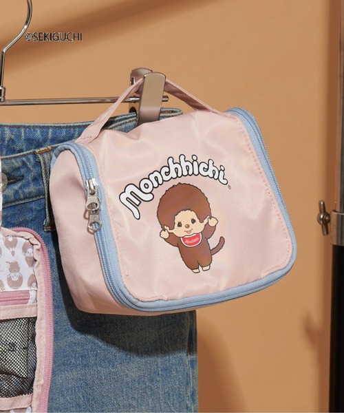 CIAOPANIC TYPY(チャオパニックティピー)の「:【モンチッチ】トラベルポーチ(ポーチ・レディース・ブラック/ピンク・ONE SIZE)」の2枚目の写真
