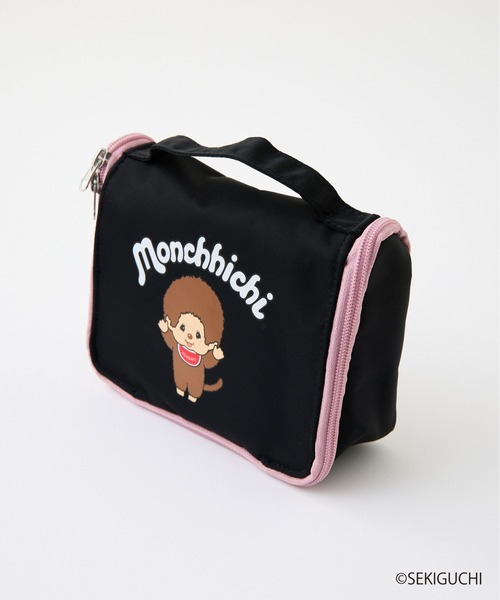 CIAOPANIC TYPY(チャオパニックティピー)の「:【モンチッチ】トラベルポーチ(ポーチ・レディース・ブラック/ピンク・ONE SIZE)」の5枚目の写真
