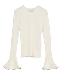 CLANE/クラネ/FRILL SLEEVE KNIT TOPS