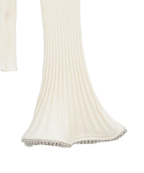 CLANE（クラネ）の「CLANE/クラネ/FRILL SLEEVE KNIT TOPS（ニット/セーター・レディース・ホワイト/その他18/ブラック・1）」の6枚目の写真